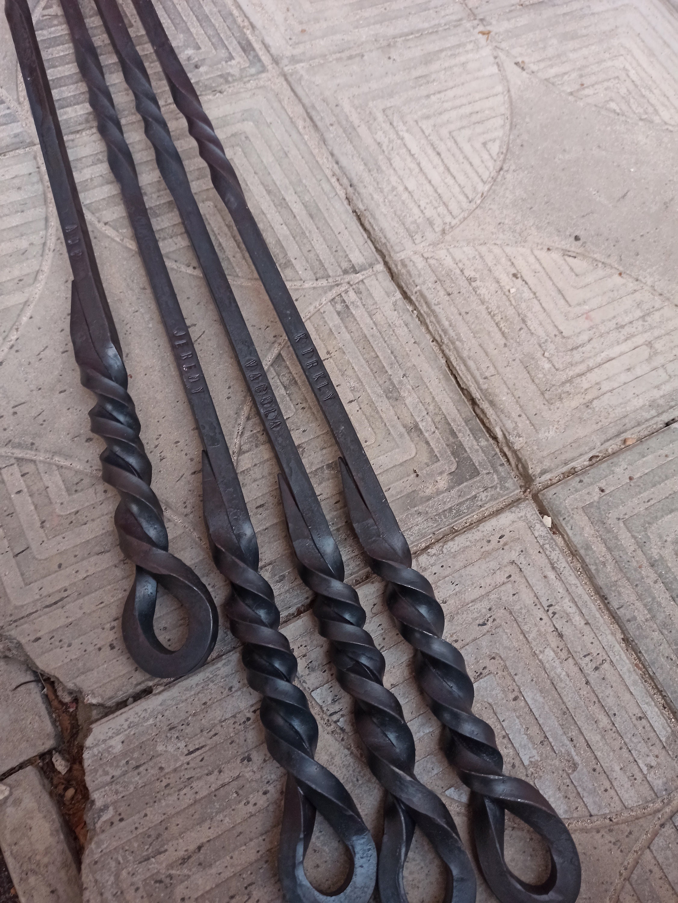 Personalized Fire Poker long Iron fire poker Fire Pit Poker Etsy