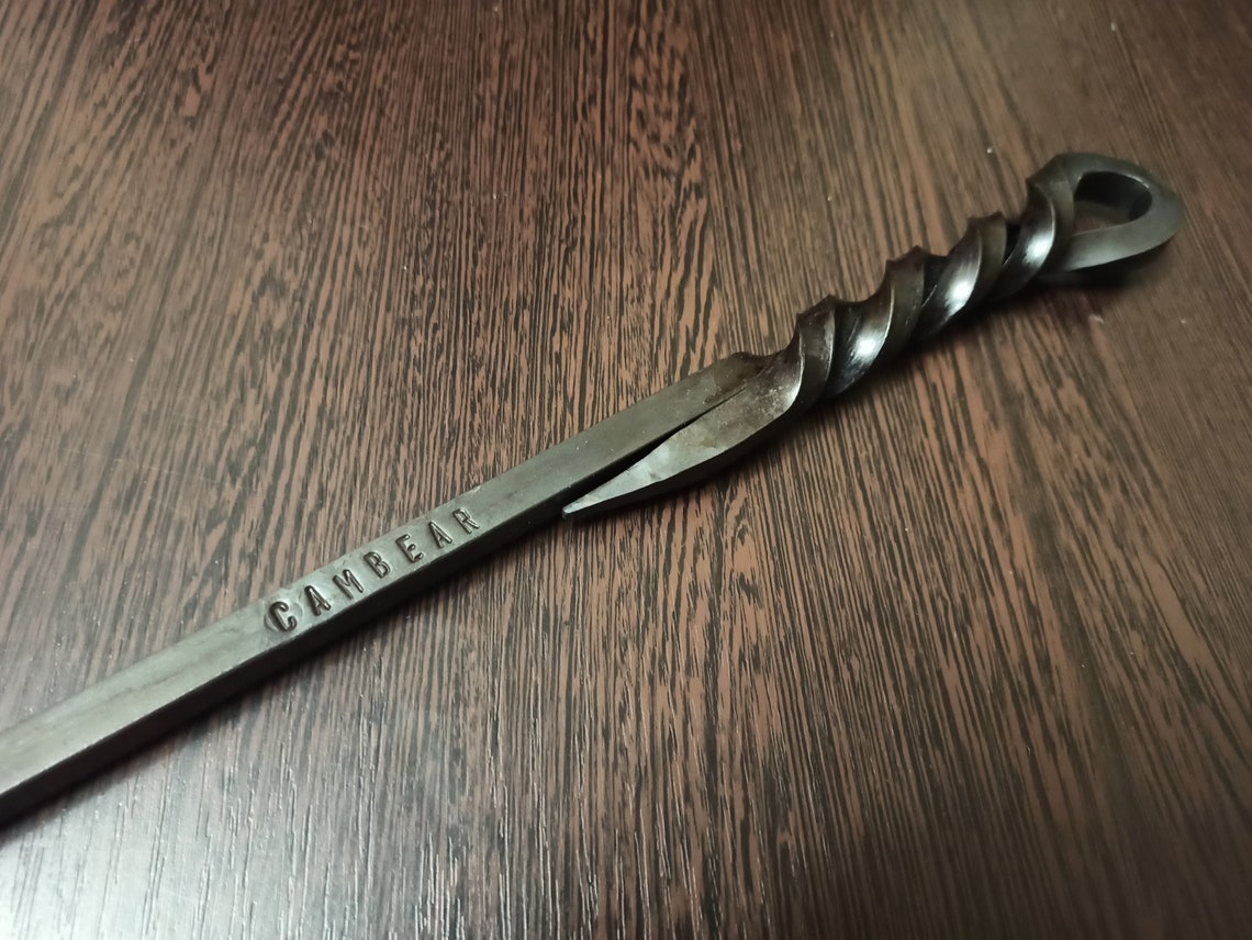 Personalized Fire Poker long Iron fire poker Fire Pit Poker Etsy