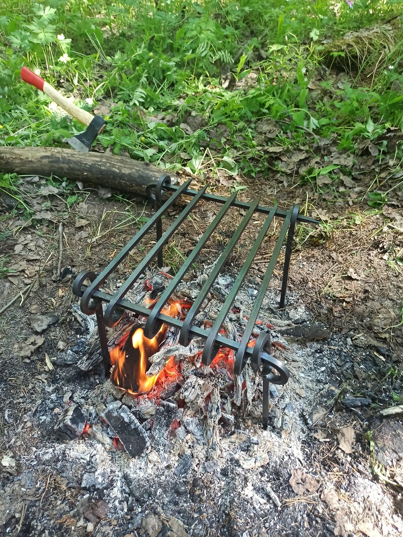 Camping Grill Set BBQ Bushcraft Portable Camp Grill Etsy