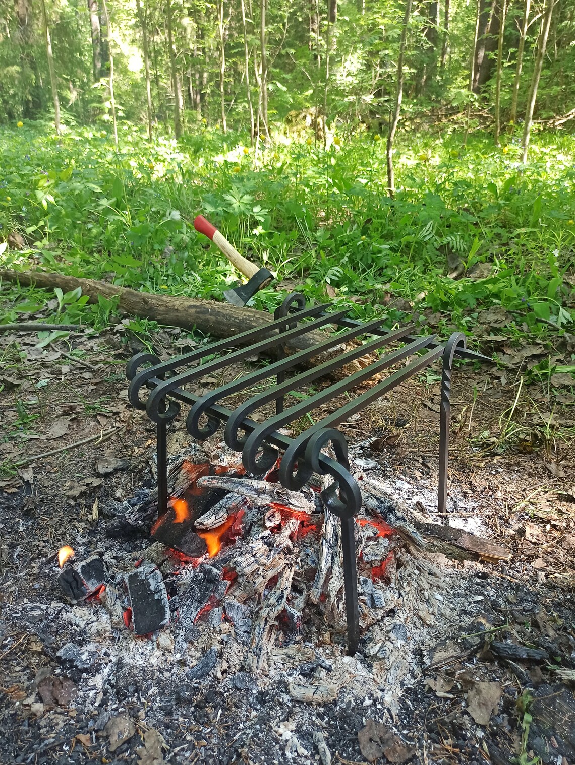 camping grill set BBQ Bushcraft Portable camp grill Etsy