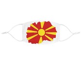 Fabric Face Mask Macedonia Flag Balkans
