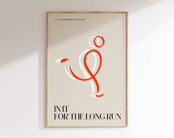 Jogging Print • Laufendes Poster • Linie Zeichnung • Sport Druck • Wandkunst • Zeitgenössisch • Abstrakt • Minimalistische Sport Illustration Poster
