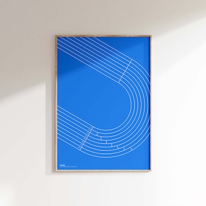 Running Print • Running Poster • Athletics Track • Sports print • Wall Art • Contemporary • Abstract • Minimalist Sports Illustration Poster