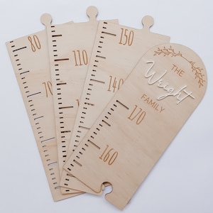 Wooden Vine Family Height Chart Growth Chart Surname Height Ruler image 2