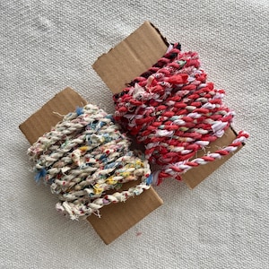 Braided Fabric Rope: Hand Twisted Upcycled Crafting Cord - Sold by the Yard