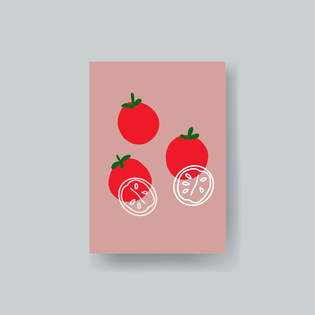 Printable Post Cards Tomato Printable Tomato Kitchen - Etsy