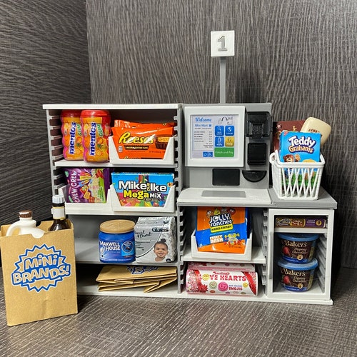 Mini Brands Mini Mart Toy Self Checkout With Shelves Touch Etsy
