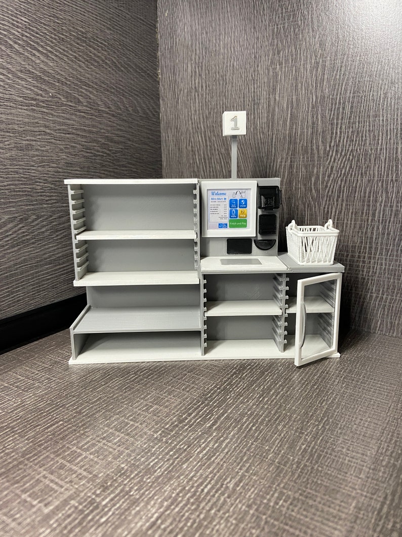 Mini Brands Mini Mart Toy Self Checkout With Shelves Touch Etsy