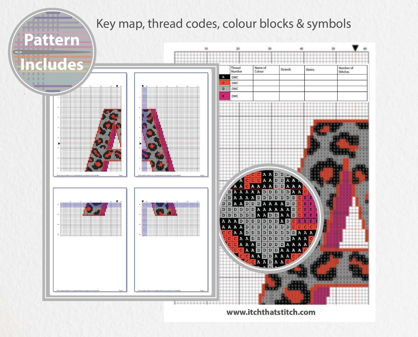 Symbol & Cross Stitch Pattern, PDF Download, Beginner Pattern