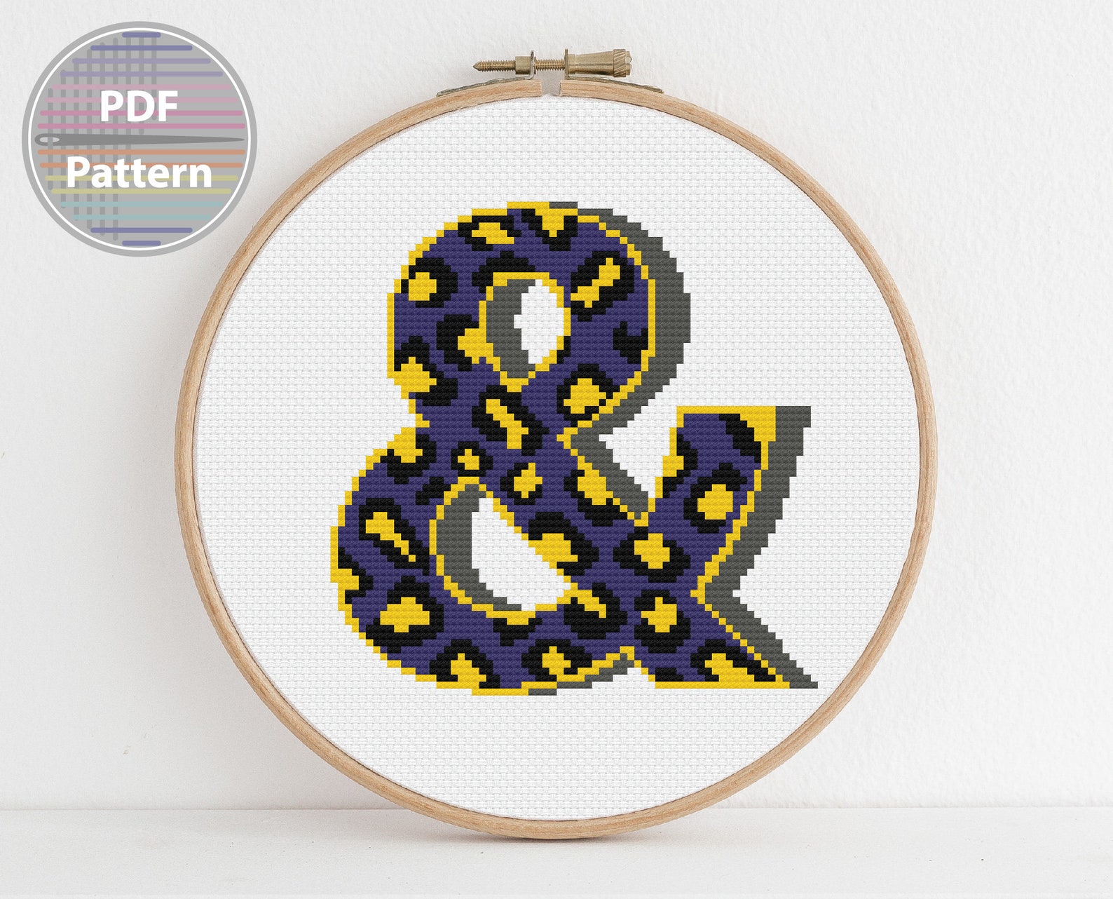 Symbol & Cross Stitch Pattern, PDF Download, Beginner Pattern