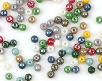 4mm Czech Glass Pearl Beads | 12 Colour Choices