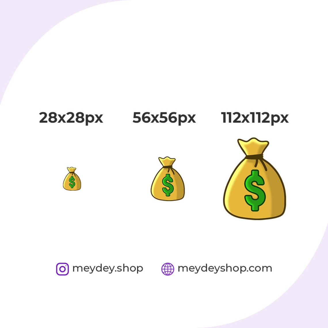 MONEY BAG Emote Twitch Discord Youtube Streaming Etsy