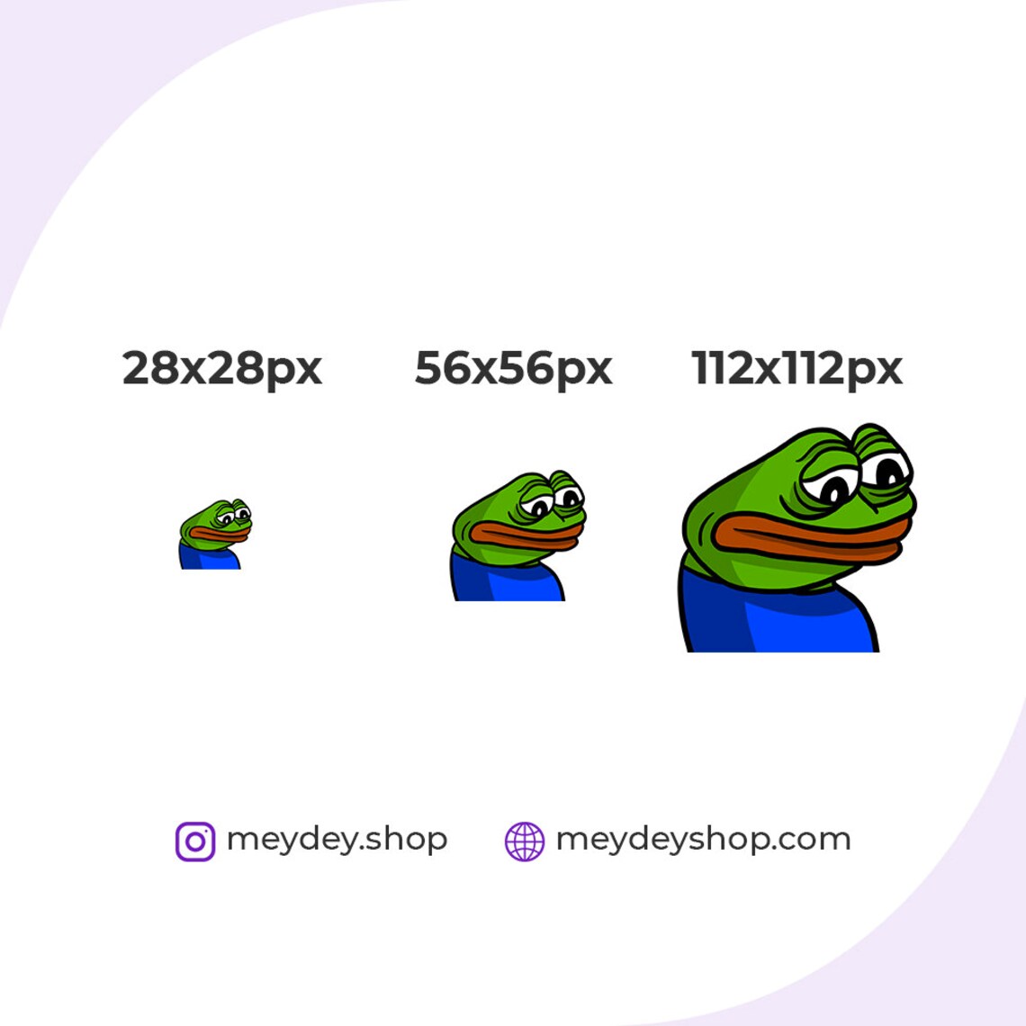 Sadge Pepe Emote Twitch Zwiespalt Streaming Streamer | Etsy
