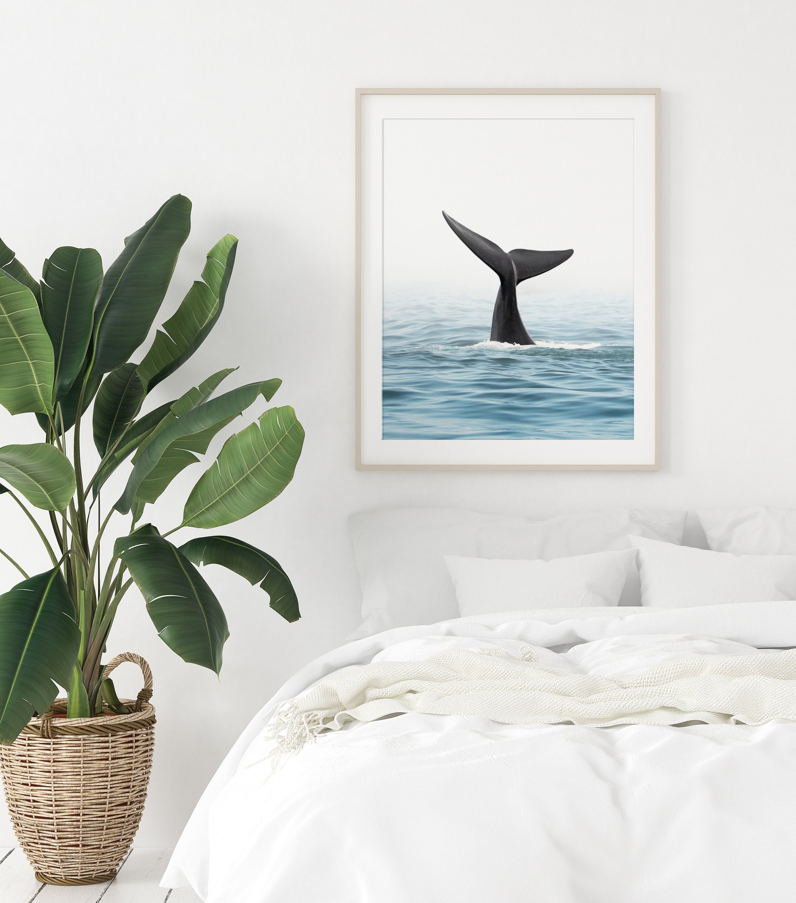 Whale Tail Print Whale in Ocean Whale Diving Whale Tail - Etsy