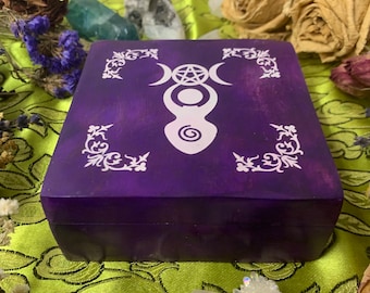 Purple Soapstone Goddess Spell Box