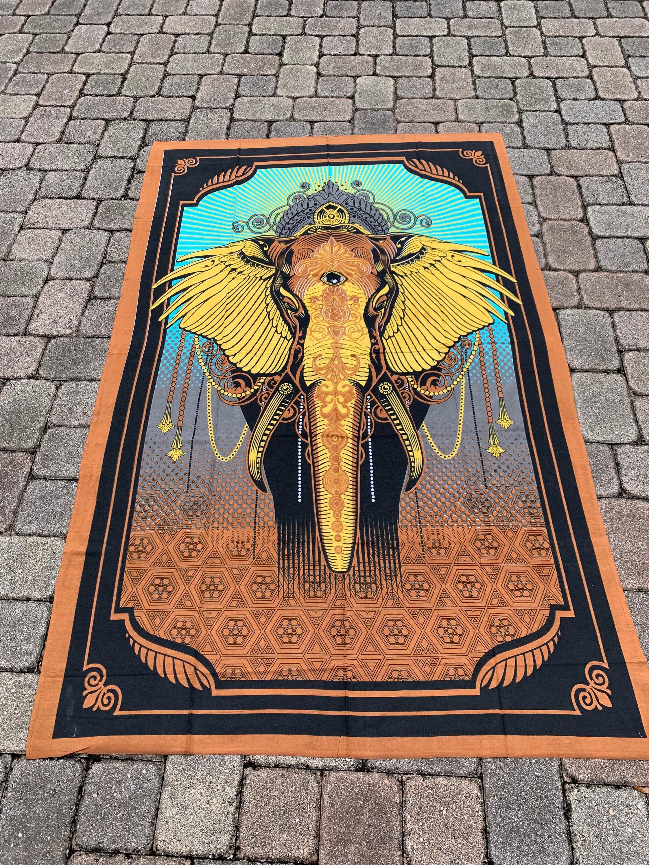 African Elephant Tapestry - Etsy