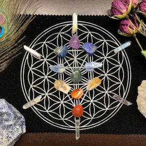 Seven Chakra Alignment Crystal Grid