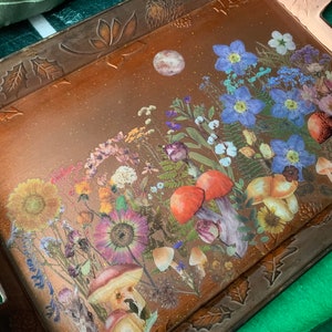 Fall Leaves Vintage Tarot Tray