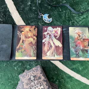 Tarot Deck w/velvet wrap bag and Moon crystal
