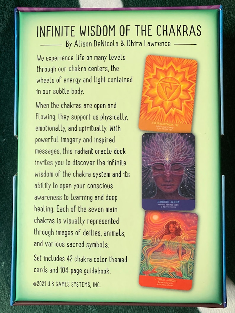 Infinite Wisdom of the Chakras Authentic Deck - Etsy