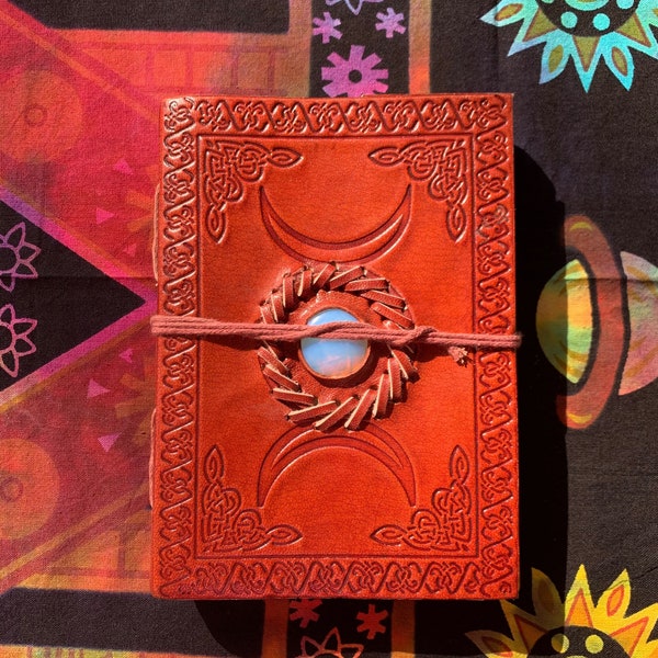 Triple Moon Leather Journal 5x7