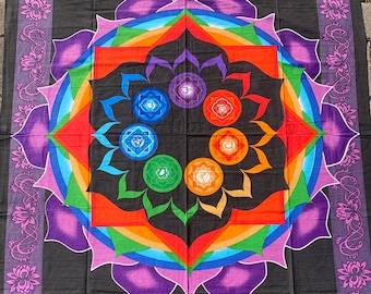Seven Chakra Lotus Tapestry