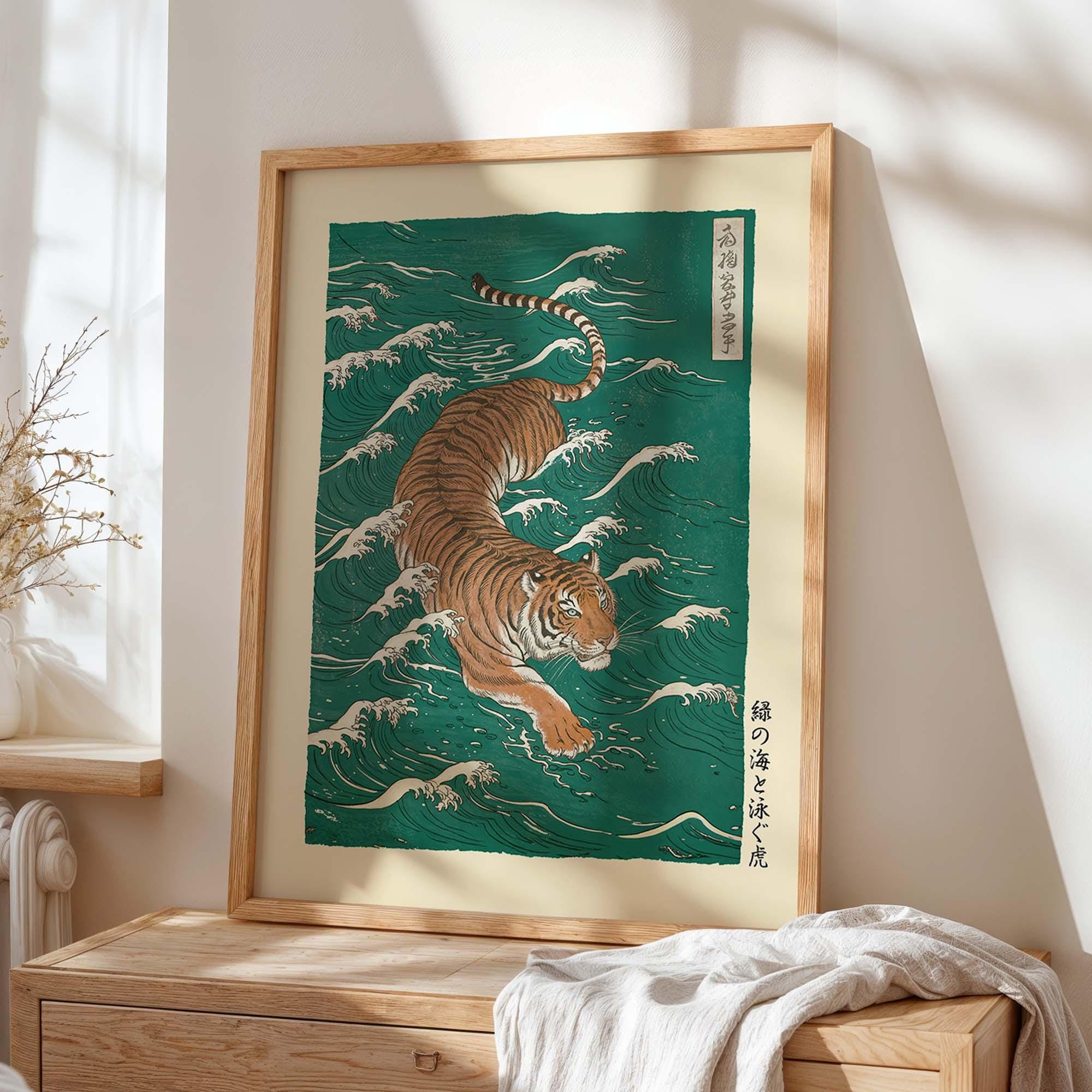 Japanese Tiger Tapestry - Etsy