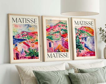 Matisse Print Set of 3 – Fauvist Coastal Gallery Wall Art