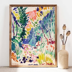 Henri Matisse Print, Matisse Poster, Landscape at Collioure, Floral Art, Nature Wall Art, Abstract Colorful Vintage Art Print Gift PS0422