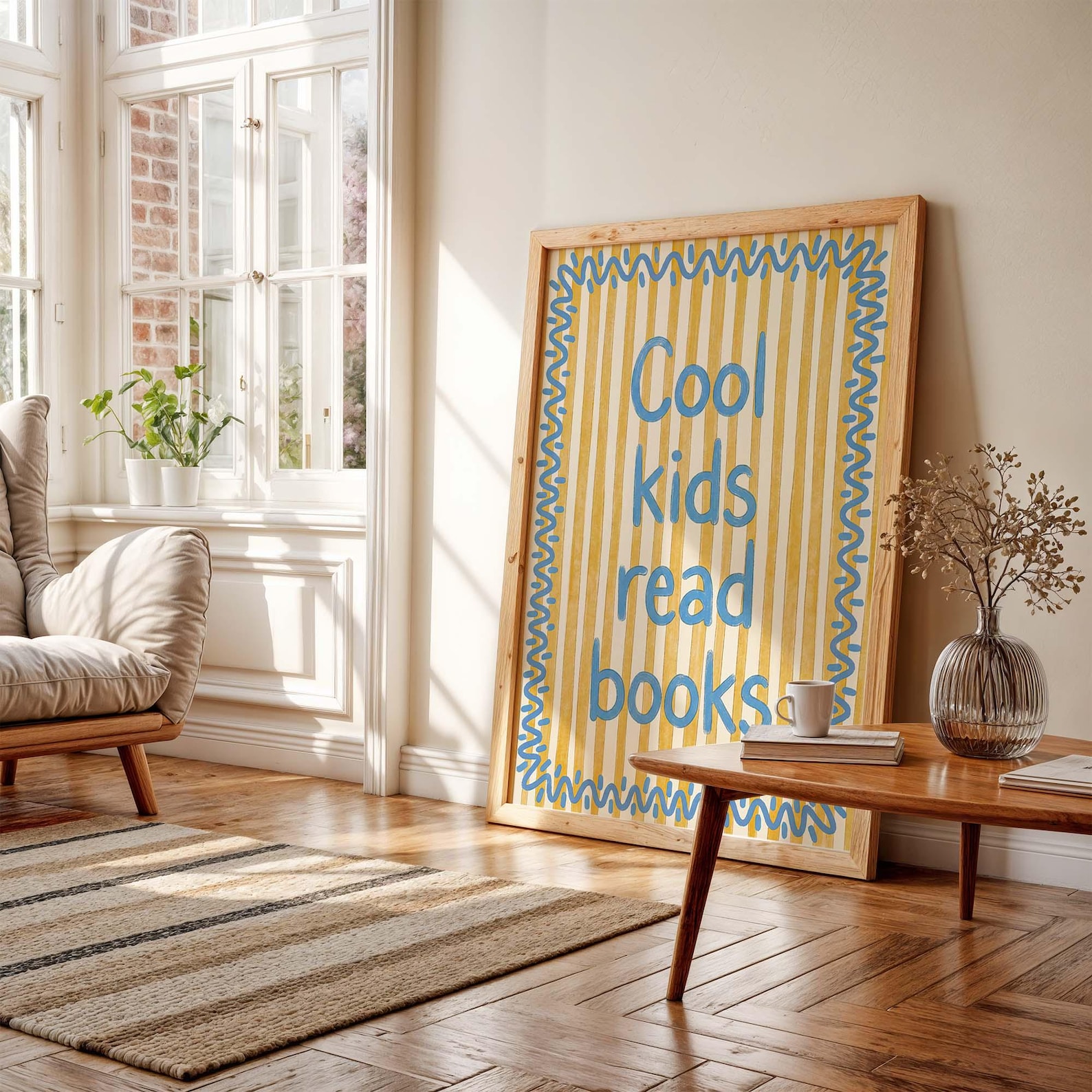 Cool Kids Read Books Print, Kids Reading Poster, Nursery Wall Art Quote ...