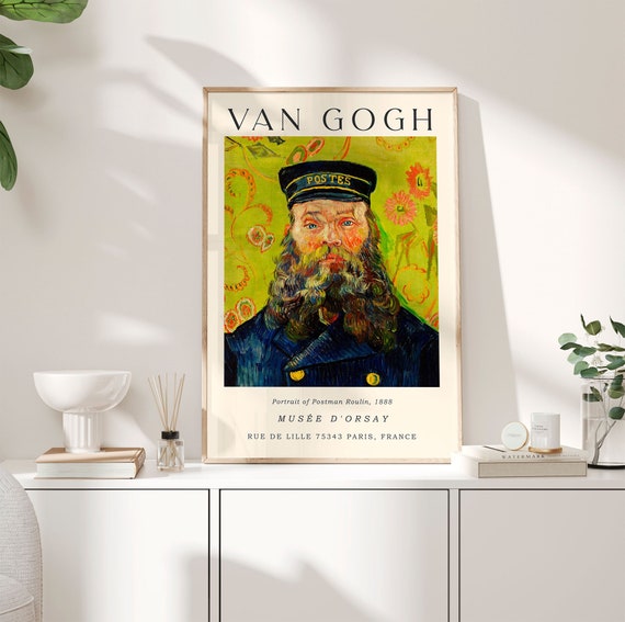 Vincent Van Gogh Poster Van Gogh Portrait Print the Postman - Etsy