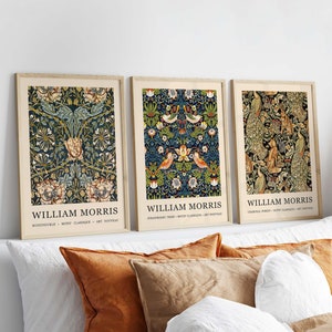 William Morris Poster, William Morris Ausstellungsdruck, William Morris Kunstdruck, Vintage Kunst, minimalistisches Plakat, Geschenkidee, Wandkunst-Dekor