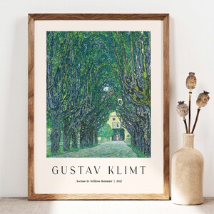 Gustav Klimt Poster, Avenue to Schloss Kammer Art, Landscape Poster, Trees Art Nouveau Print, Branches Poster, Gallery Wall art  GK017