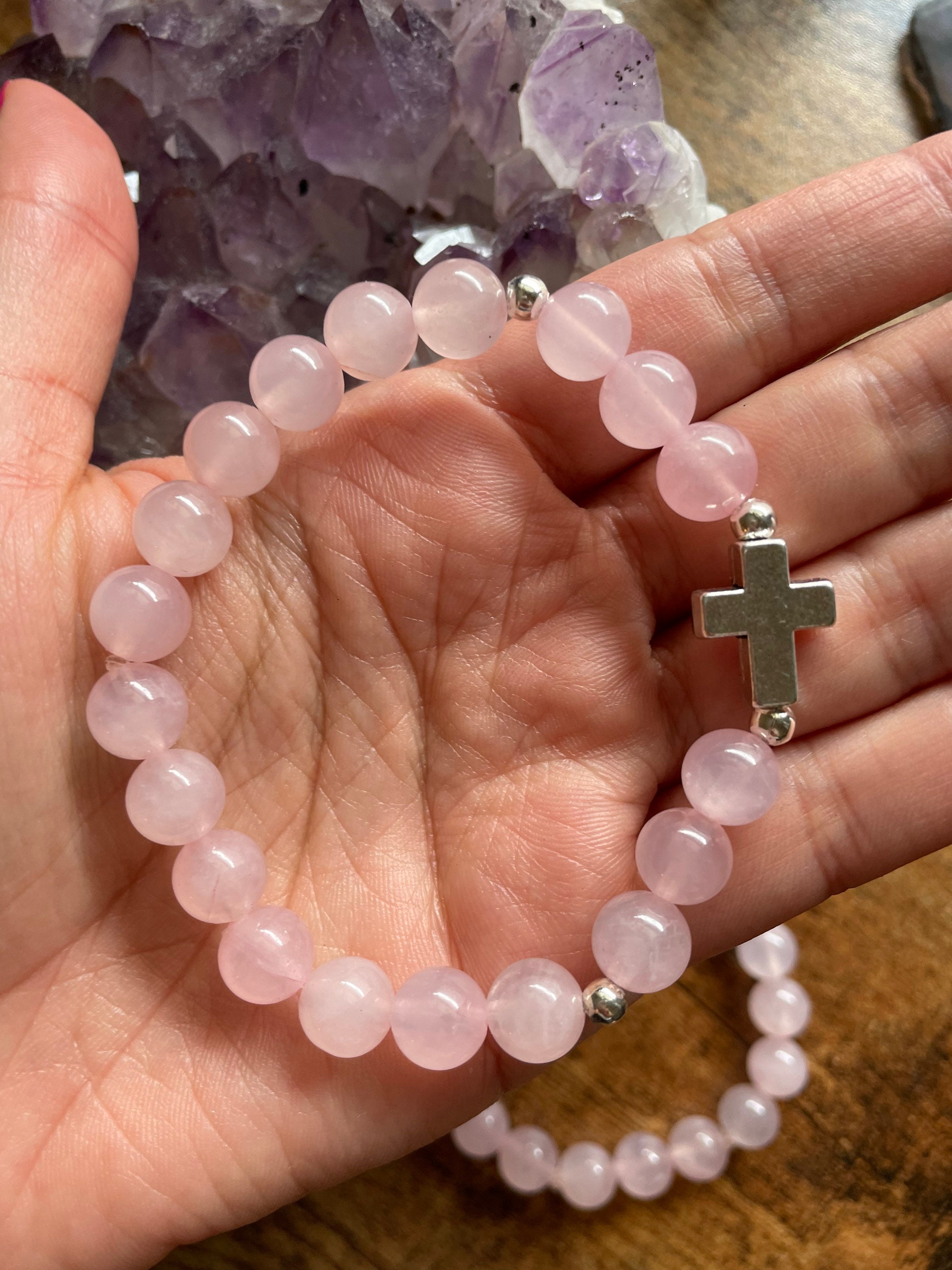 Rose Quartz Bracelets Etsy