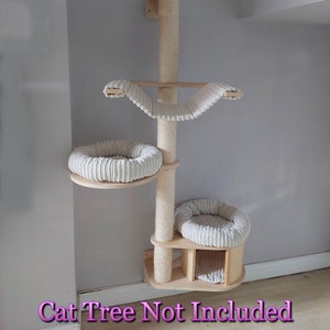 IVORY CORD STRIPE 5x Katzenbaum Bett Ersatz Set für Natur Paradies Wand Katzenbaum (nicht inkl. Katzenbaum)