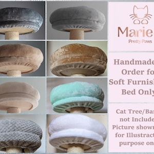 JEDE FARBE Runde geformte, elastische kuschelige Kuschelbettdecke zum Befestigen auf jeder flachen Plattform Holzbrett des Katzenkratzbaums