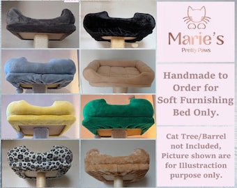 ANY COLOURS Square Shaped Elasticated Snuggle Cuddle Bed Cover to Attach on Any Flat platform Wood Board of Cat Scratching Tree