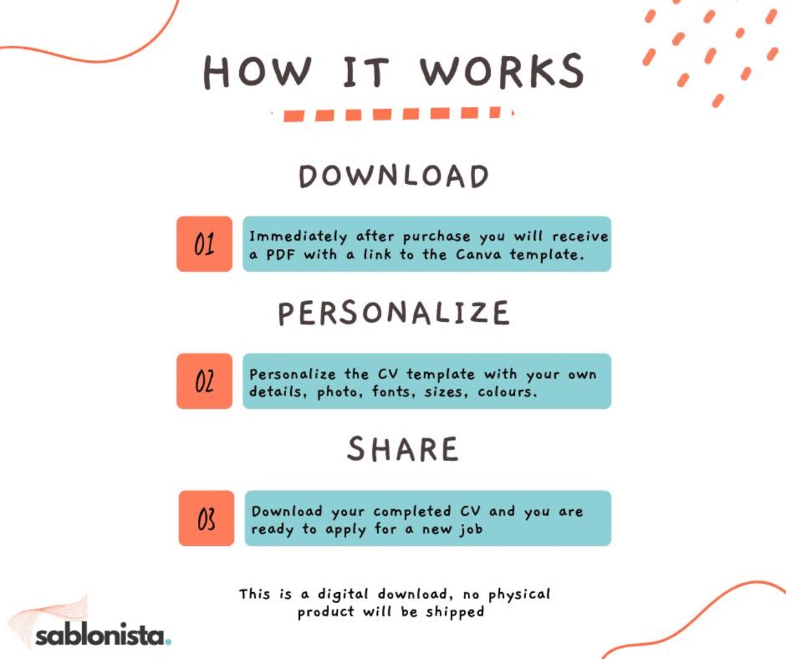 Editable CV Template for Canva | Professional Resume Design for Job