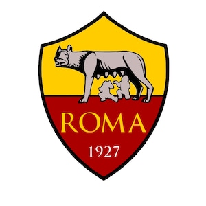 A S Roma Design Cut File - Stencil - Silhouette - Cricut - svg - png - dxf - pdf - Sticker Template - cutting file