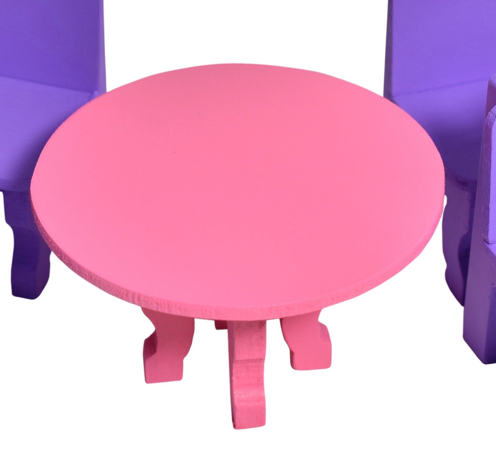 Pink Table and Chairs Set Wooden ToysMontessori Toys Etsy