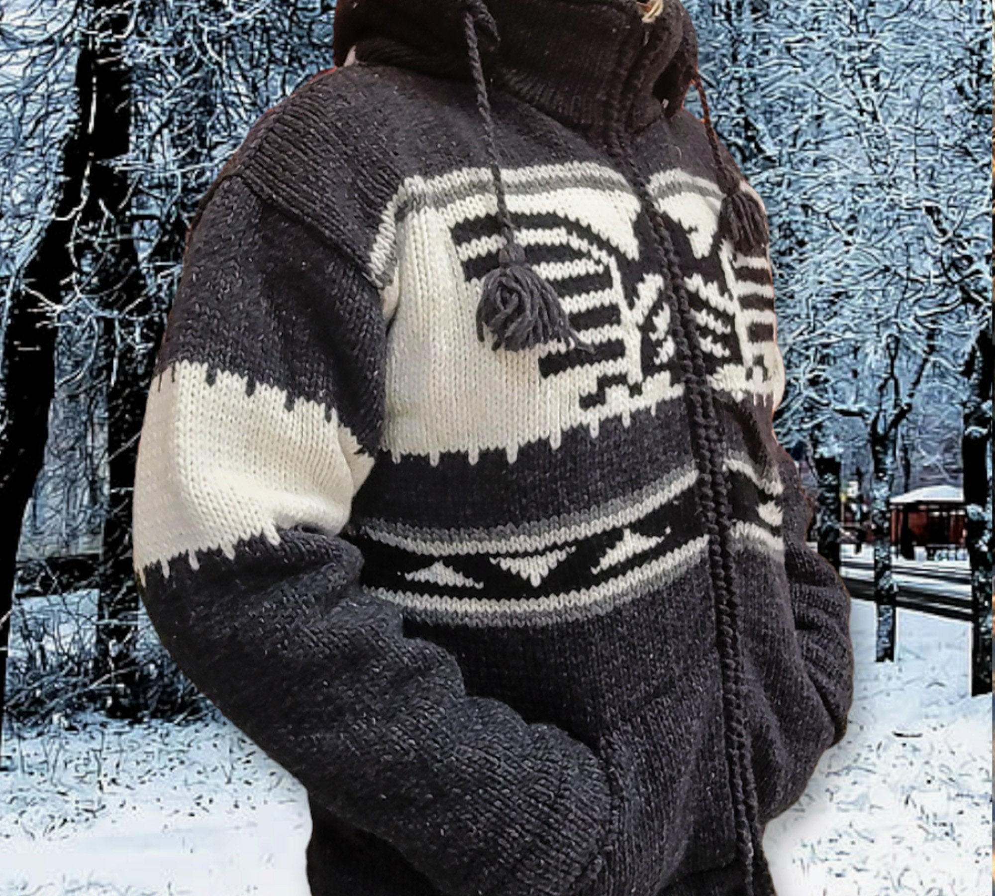 Men s Coat Zipper Wool Etsy Ireland