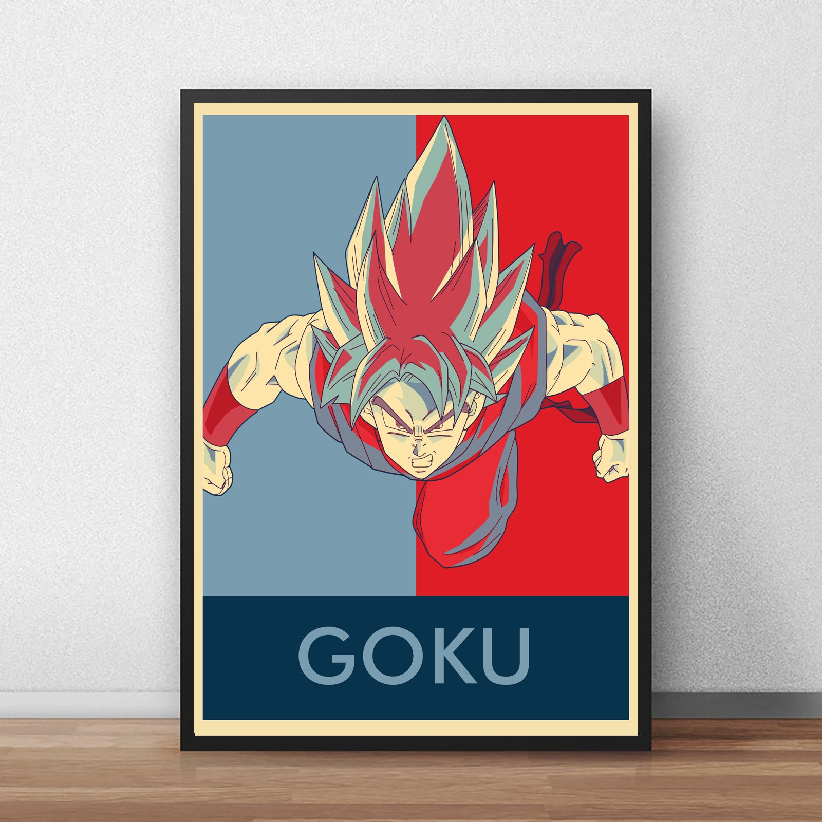 Dragon Ball Son Goku Super Z Ultra Instinct LIGHTNING Print Poster 8x10 W/Frame 