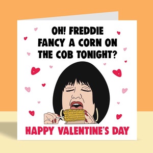 Tarjeta de San Valentín con mazorca de maíz inspirada en Nessa, inspirada en Gavin y Stacey, tarjeta de Nessa, te amo, para novio, esposo, novia, esposa.