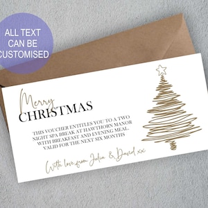 Personalised Christmas Custom | Christmas Gift Voucher, Gift Card, Ticket,