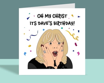 Gavin and Stacey inspired Pam Birthday Card,  Oh My Christ Birthday Card, Personalised Birthday, for Boyfriend, Husband, Girlfriend, Wife.