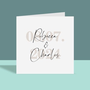 Tarjeta de boda, Tarjeta de boda personalizada, Sr. y Sra., Sr. y Sr., Sra. y Sra., Tarjeta para la futura pareja, Fecha de la boda