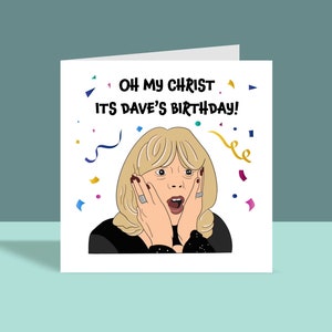 Tarjeta de cumpleaños de Pam inspirada en Gavin y Stacey, tarjeta de cumpleaños Oh My Christ, cumpleaños personalizada, para novio, esposo, novia, esposa.