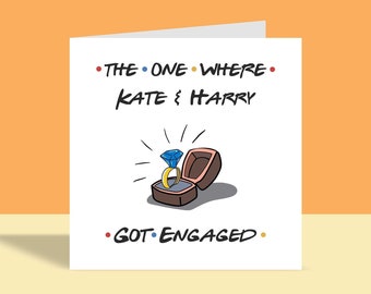 Friends Inspired - Engagement/Wedding Card | Personalised Greeting Card,