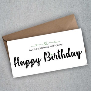 Billetera de cumpleaños personalizada / Sobre para vale de regalo / Tarjeta de cumpleaños con dinero / Regalo para amigos / Date un capricho
