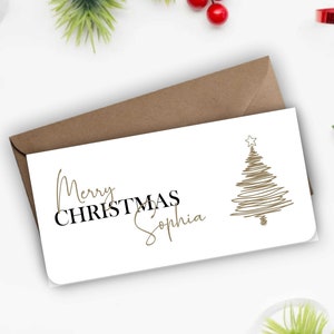 Personalised Christmas Money Wallet | Gift Voucher Envelope | Christmas Money Card | Gift for Friends | Xmas Money Wallet